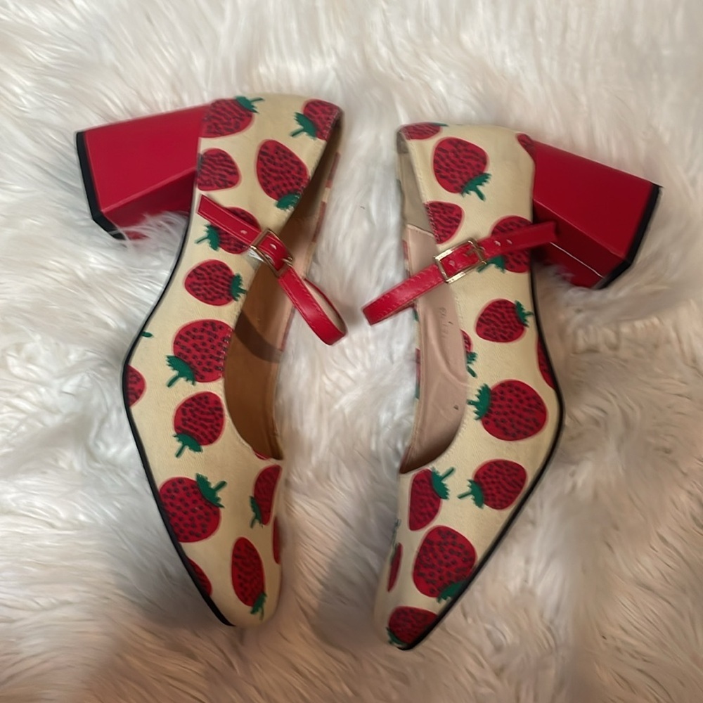 Women 4 Inches High Platform Mary Jane Shoes Chunky Block Heels Square Toe Shoes - Picture 6 of 10